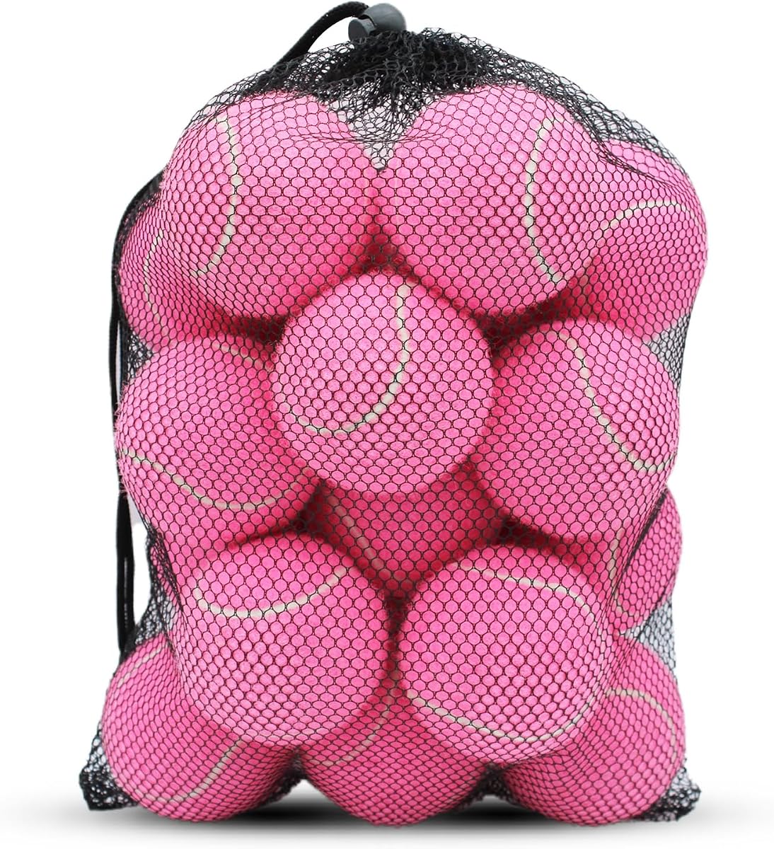 Pelota de tenis SHYUJAJIE, paquete de 20 pelotas de práctica a granel, pelotas para perros con bolsa de malla | Pelota de entrenamiento de tenis resistente y colorida para principiantes, pelotas de ejercicio para perros