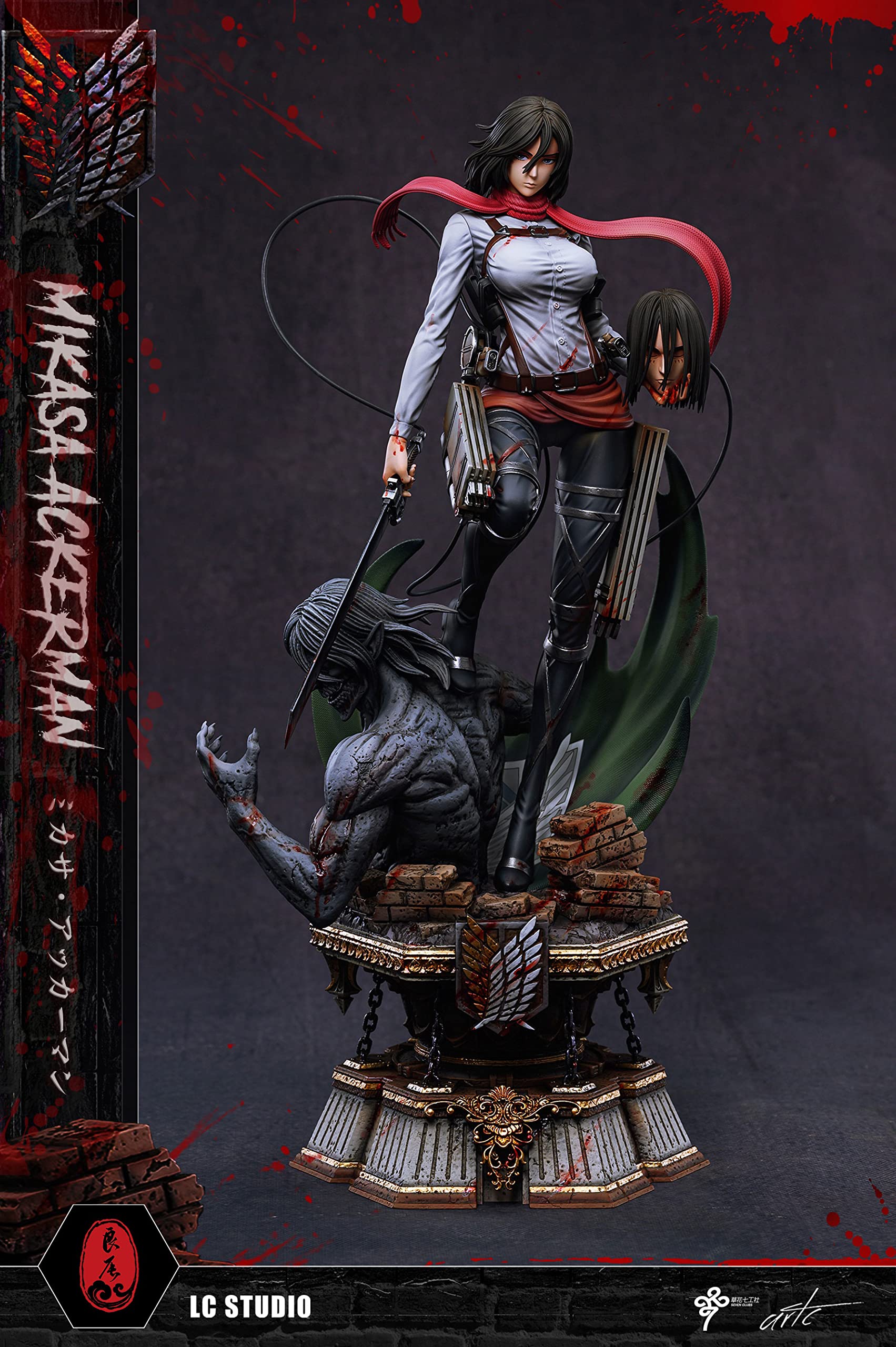 Amazon.co.jp: ミカサ・アッカーマン フィギュア 1/6スケール 塗装済み  