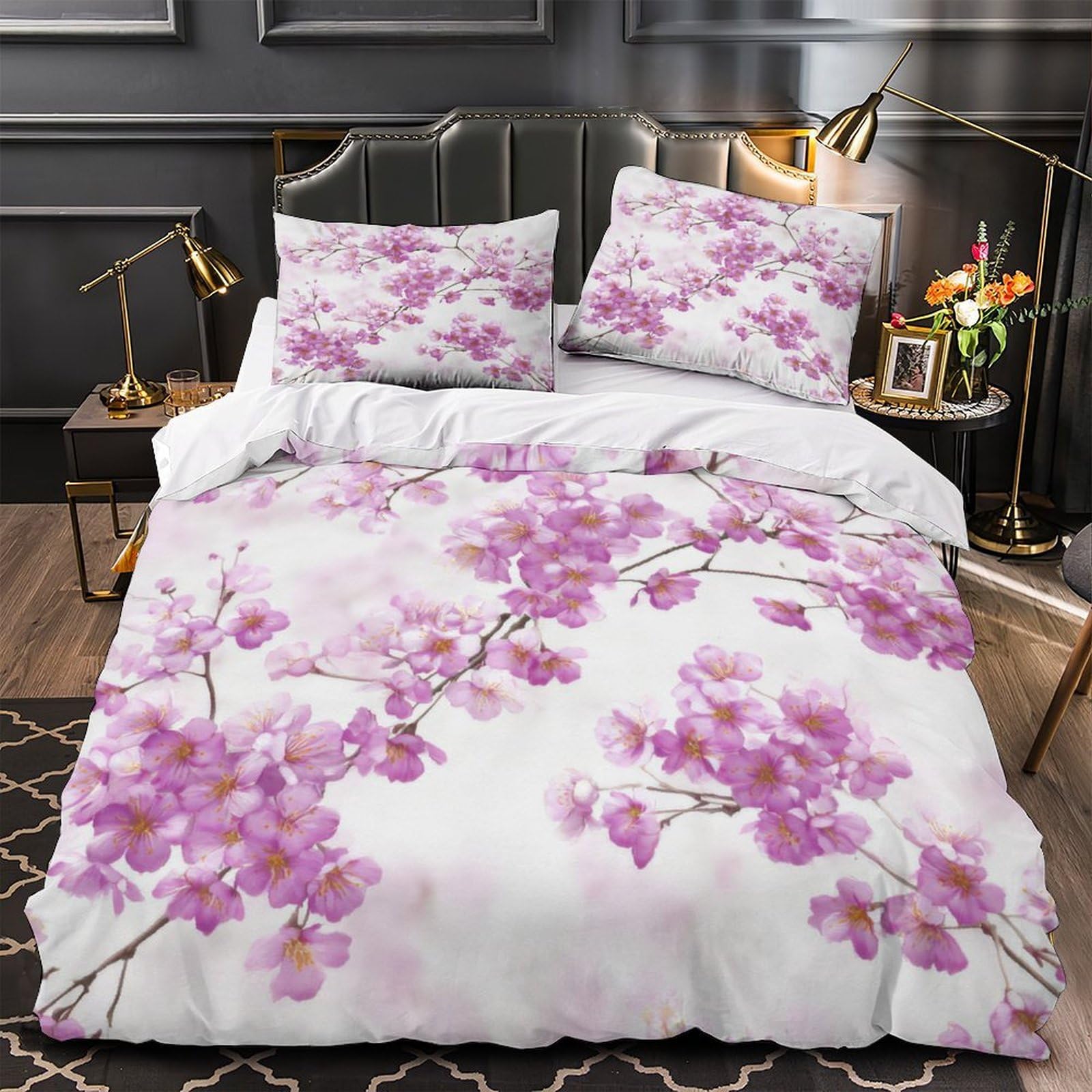 Parure de lit mandala King 220x240cm avec housse de couette en microfibre