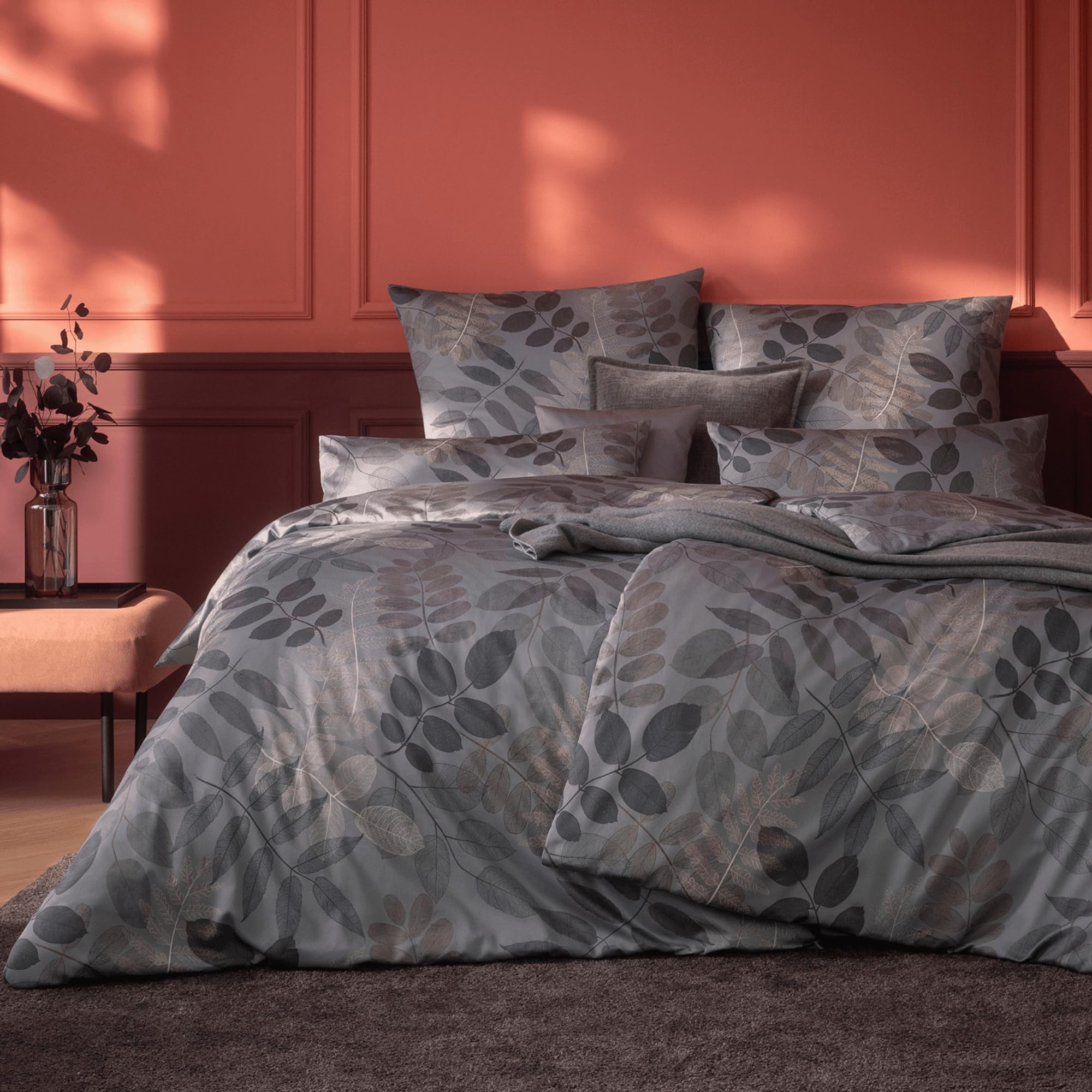 ESTELLA Bettwäsche Set, 135x200 cm + 80x80 cm + 40x80 cm, Malou Grau