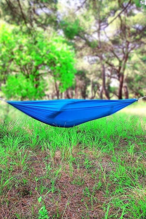 Bundera Kamp Hamağı Piknik Hamağı Bahçe Balkon Outdoor Kamp Salıncak Hamak (Mavi)
