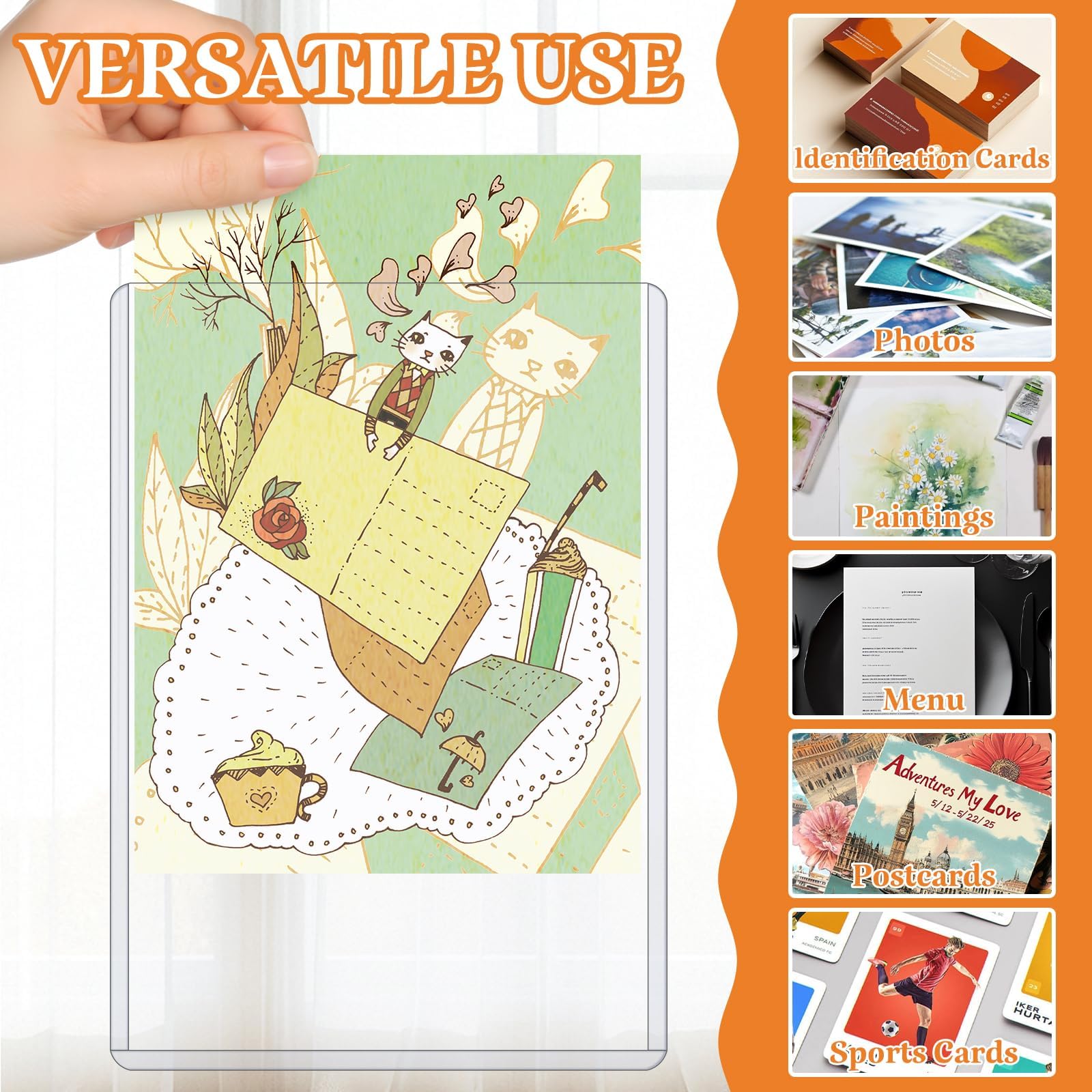 Amazon.com : Vmiapxo 32 Pack Toploaders for Cards, 5X7 Photo Sleeves, Rigid  Hard Plastic Card Sleeve-Waterproof Photo Holders, Postcard, Trading,  Baseball Cards Collector and Protector (Clear Double Side Display) : Office  Products