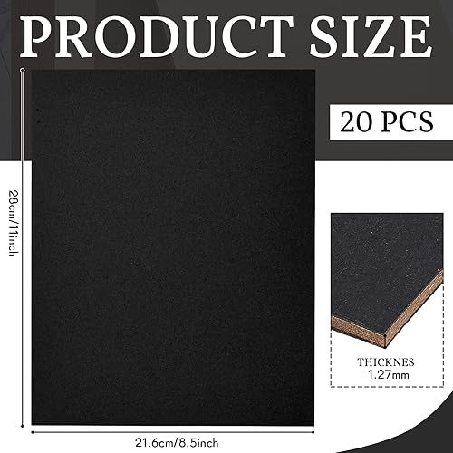 Miniatura 79 de 20 tableros de libros, tableros aglomerados de diseño de papel kraft de alta resistencia, suministros de encuadernación para encuadernación de Blanco