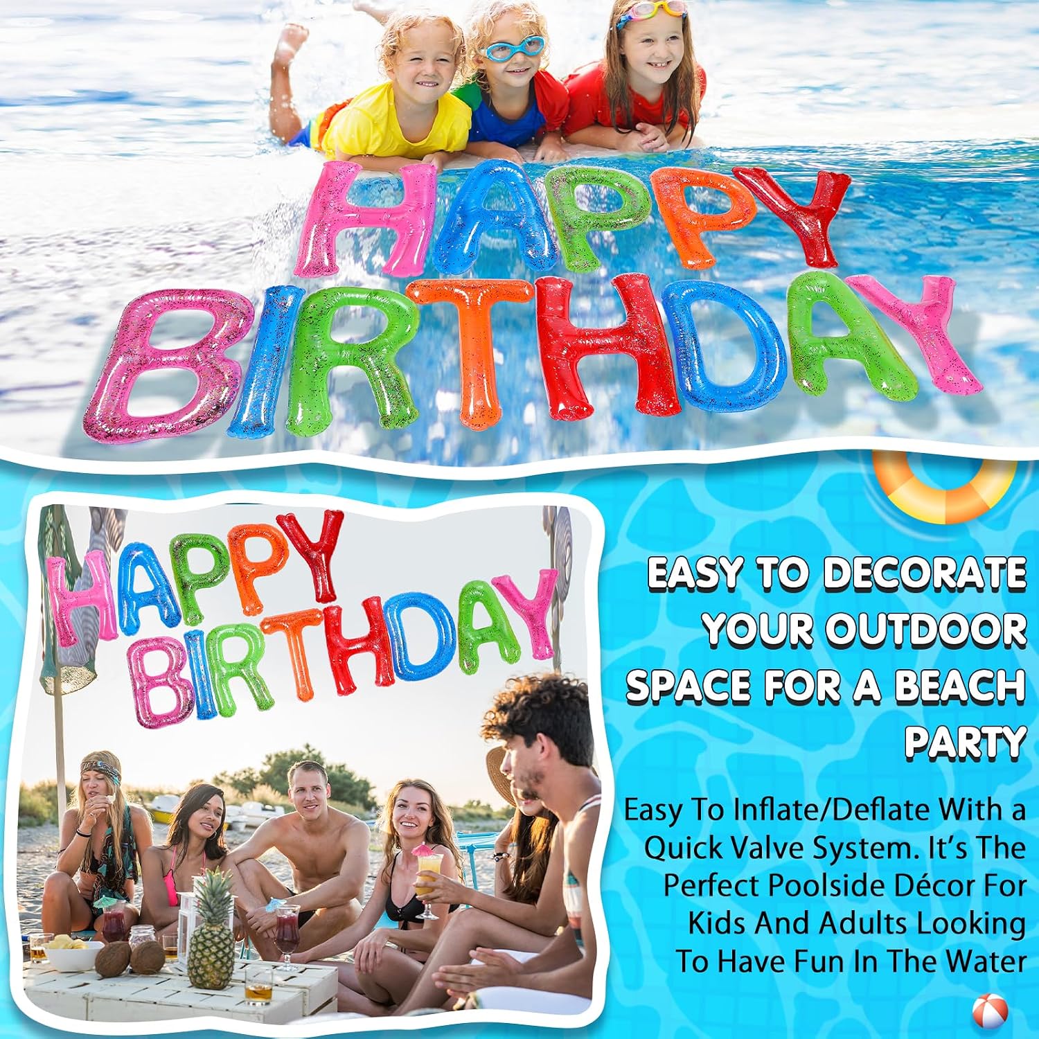 Shappy Happy Birthday Pool Floats Balloon image 5