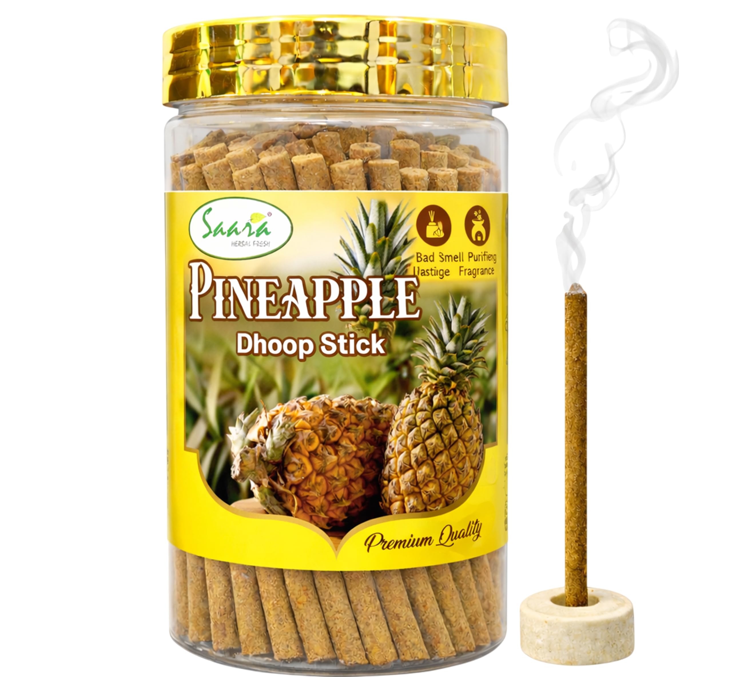 Queen Pineapple Dhoop Stick, 50g | Pine Apple | Fruit Aroma Incense-picture-32