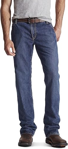 Ariat Pantalones de mezclilla de corte relajado para botas FR M4 para hombre