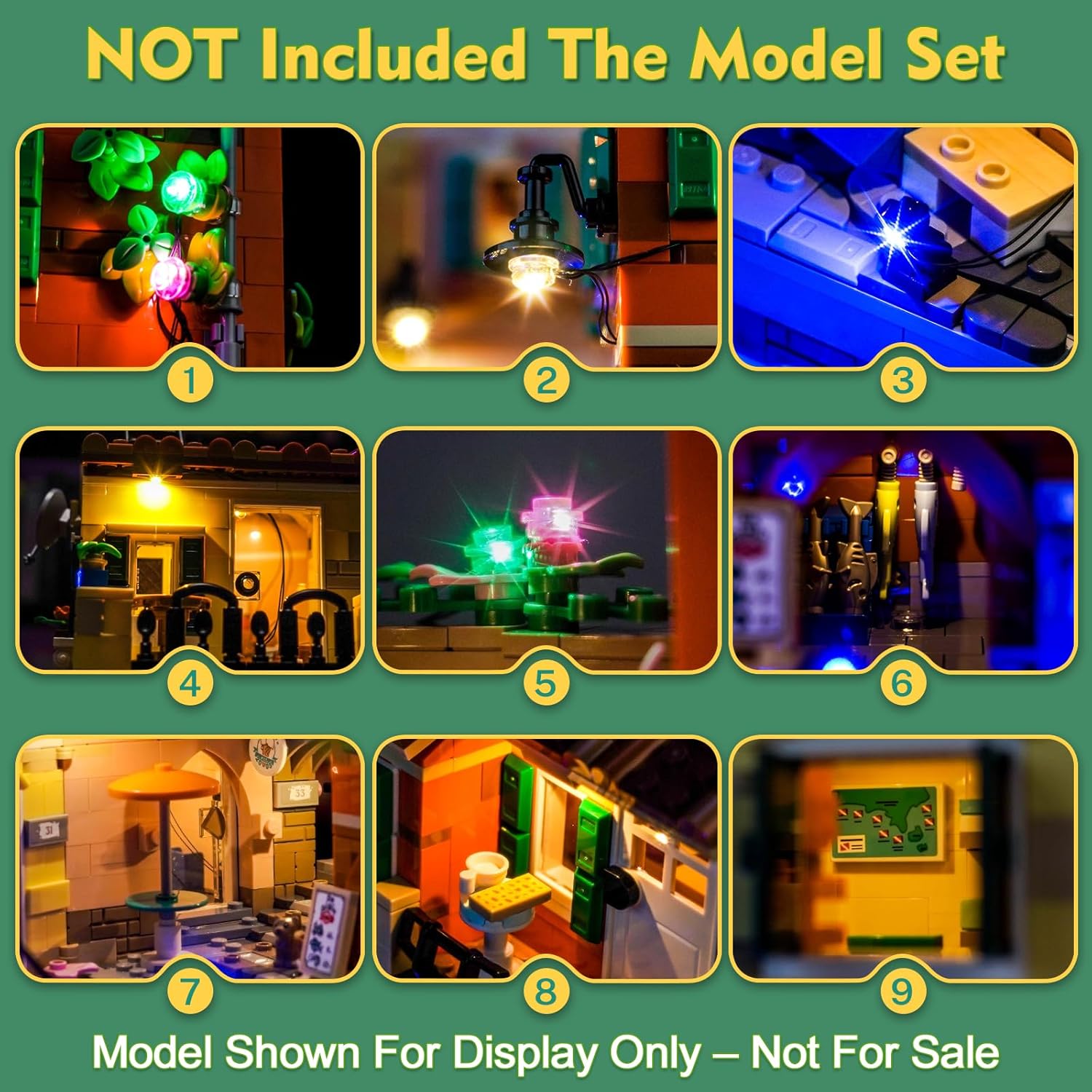 Light kit Compatible with Lego 21359 Italian Riviera - No Model Only Light, LED Lighting Accessories Compatible with Lego Ideas 21359 (Standard Version)