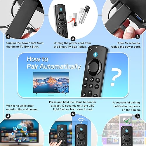 Miniatura 3 de Control remoto de voz de repuesto aplicable para Fire AMZ Smart TV Stick (23 generación), cubos de televisores (123 generación), TV Stick (4K4K
