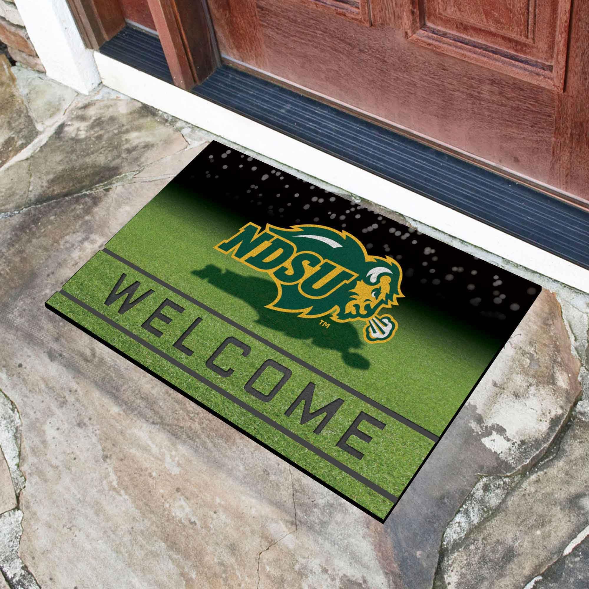 FANMATS 28048 North Dakota State University Crumb Rubber Door Mat