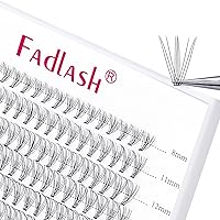 Vista 24 de FADLASH Kit de Extensiones de Pestañas DIY Pestañas Individuales en Racimos Pegamento y Sellador para Pestañas, Removedor de Pegamento para Racimos