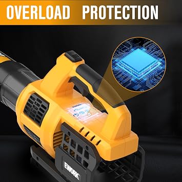EWORK Cordless Leaf Blower, 21V Electric Handheld Blower with 2X 3.0Ah Batteries & Fast Charger, 550CFM 150MPH Lightweight 3.2Lbs for Lawn Care Yard Patio Cleaning - Yellow