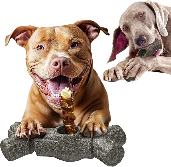 Sedioso Bully Stick Holder for Dogs, Though Dog Toys for Aggressive Chewer, Sturdy Dog Chew Holder Safety Device to Prevent Choking, BPA-Free, Long-Lasting -Fits Various Bully Sticks