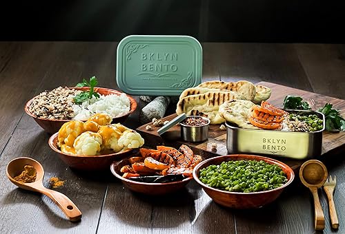 Miniatura 4 de Recipiente de alimentos de acero inoxidable y soporte para condimentos  Tapa de silicona a prueba de fugas  Fiambrera de metal  Caja Bento  Aderezos