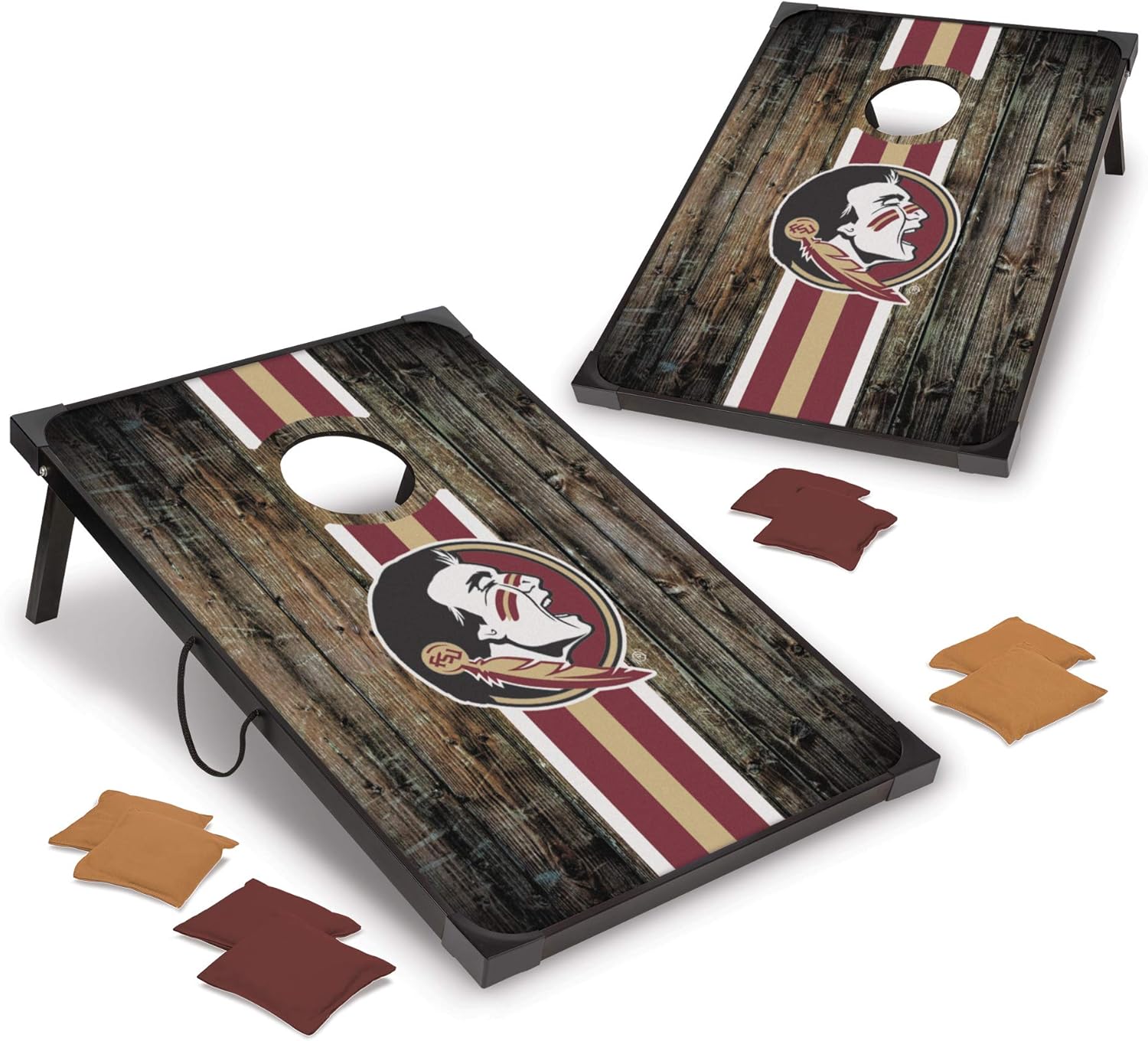 Wild Sports NCAA 2' x 3' MDF Deluxe Cornhole Set - with Corners and Aprons Florida State Seminoles