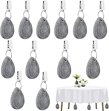Poids pour Nappe de Table avec Pinces Marbre Naturel de Poids Nappe Fête Pierre Pendentif Nappe pour Exterieur Jardin pour intérieur ou extérieur, cuisine, mariage, fête, pique-nique Les buffets