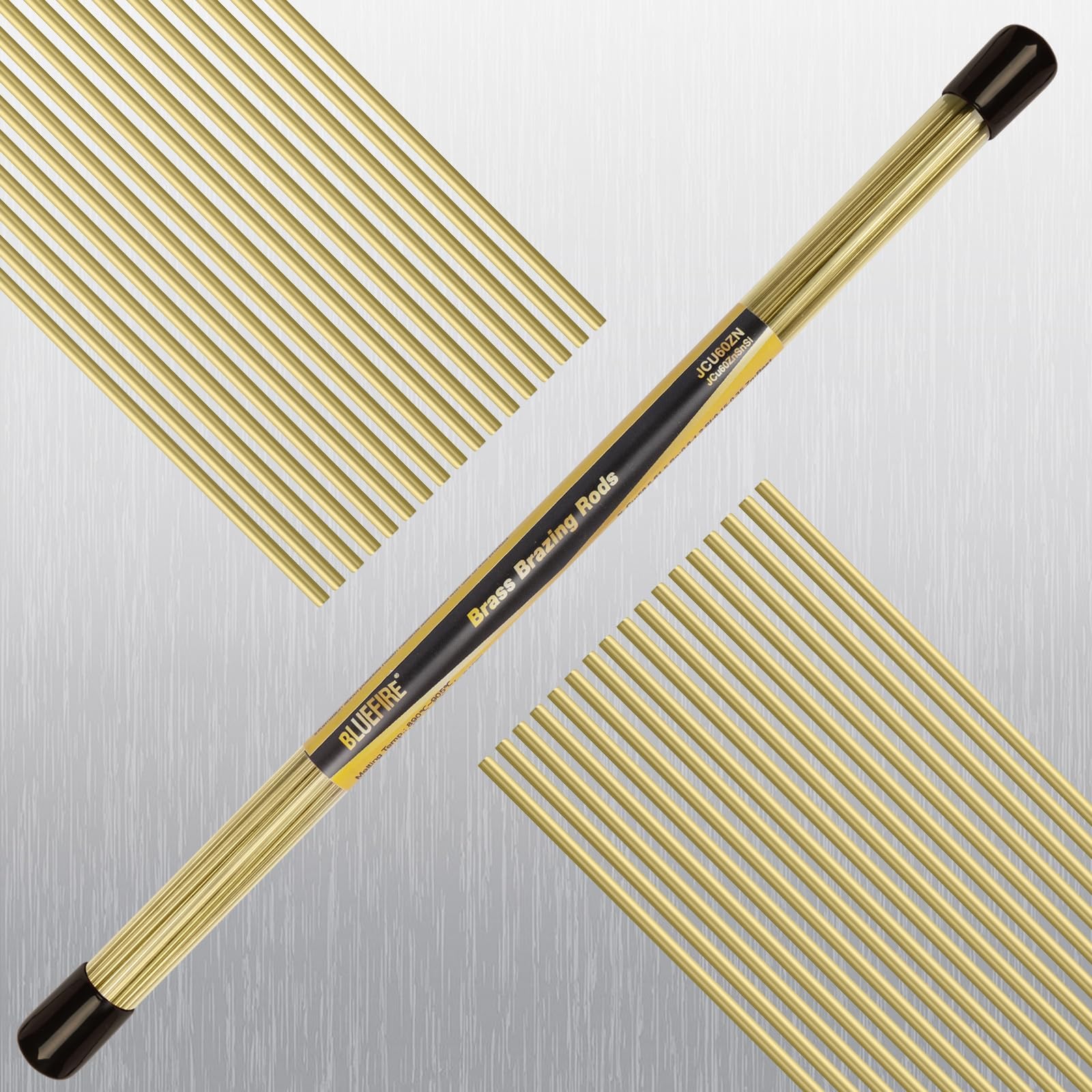 BLUEFIRE JCU60ZN 1/2 lb 40 sticks Brass Brazing Rods containing small amounts of tin and silicon