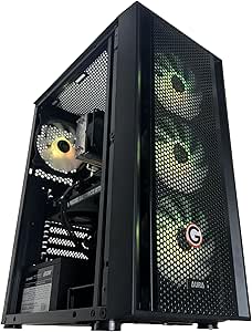 Golook PC Gaming Desktop RGB AMD Ryzen 5 4500 RTX 4060 8GB DDR6 32GB DDR4 1TB SSD M.2 NVME WiFi Scheda Video Dedicata W11 Pro X64 Computer Fisso