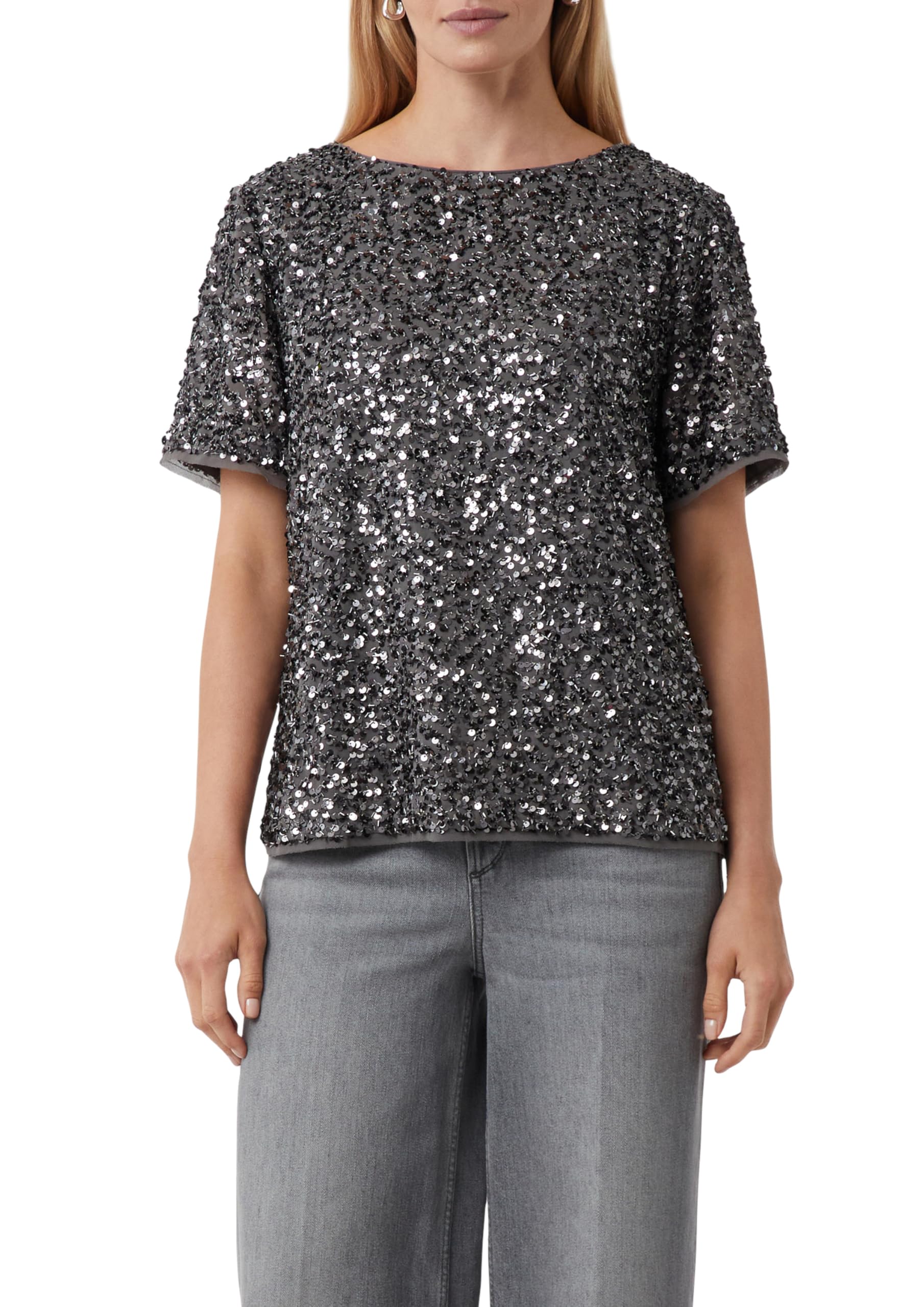 Comma Blusenshirt mit Pailletten