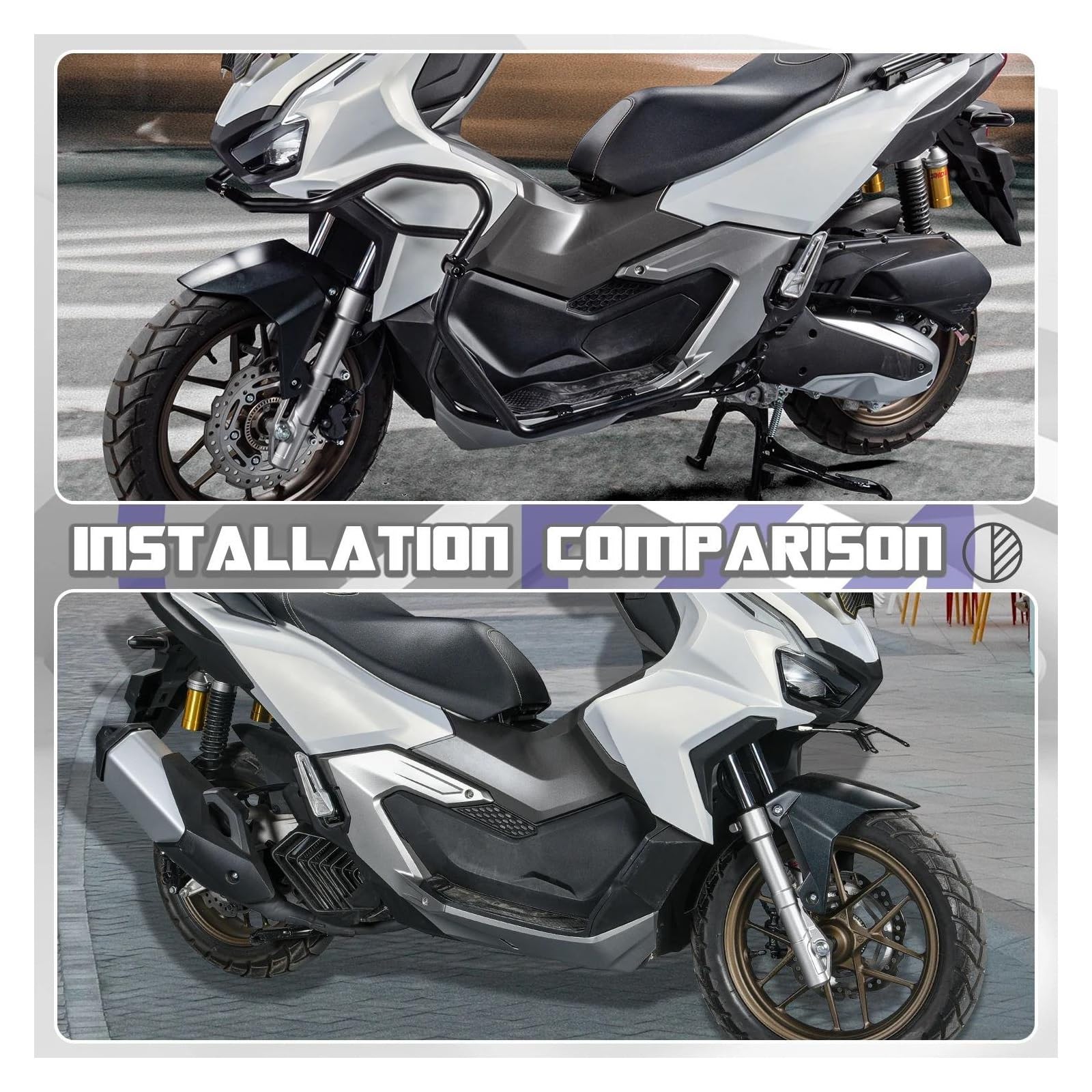 Amazon | エンジンガード ために ADV160 エンジンガード ハイウェイ 