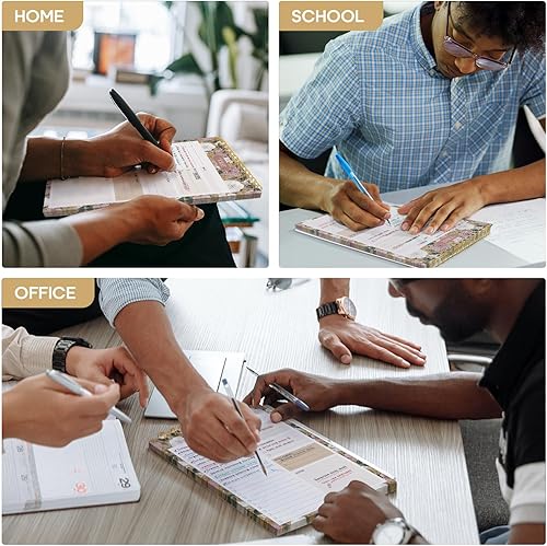 Miniatura 137 de Taja Bloc de notas de lista de tareas pendientes para el trabajo con 52 hojas, 9.8 x 6.5 pulgadas, planificador diario sin fecha, perfecto