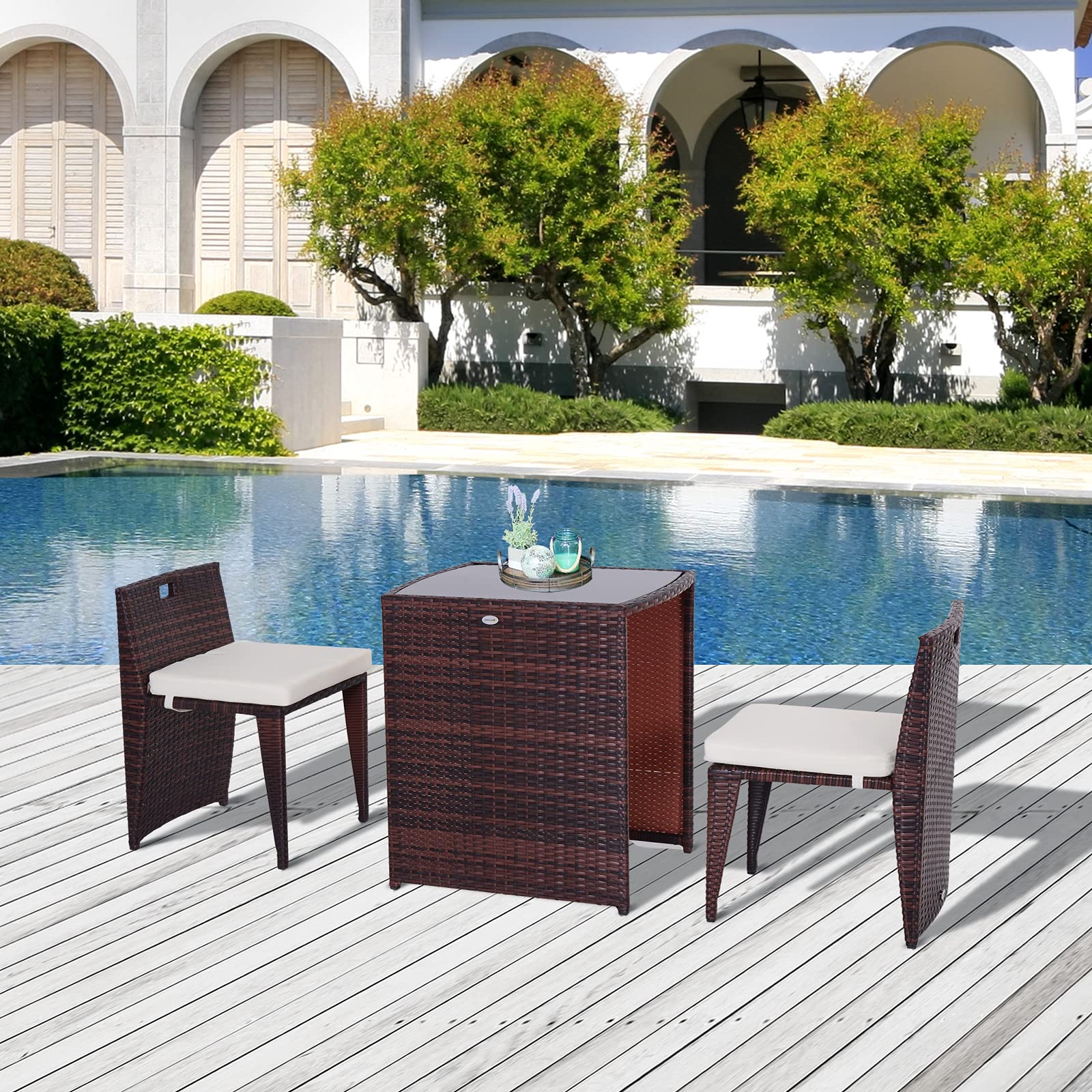 3 Piece Dining Set Outdoor: Stylish Comfort for Small Spaces 3 3 Piece Dining Set Outdoor: Stylish Comfort for Small Spaces