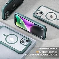 Vista 211 de Miracase - Funda magnética para iPhone 13 Pro Max de 6.7 pulgadas (compatible con MagSafe), transparente, completo, protector de pantalla de vidrio