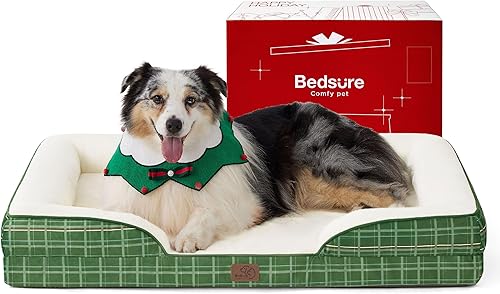 Miniatura 536 de Bedsure - Cama ortopédica XXL para perros, sofá cama lavable para perros gigantes, espuma de soporte con funda extraíble y lavable, forro Marrón