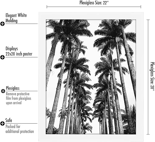 Vista 1045 de Americanflat - Marco para póster de 71 x 74 cm con plexiglás pulido, portarretratos negro de madera industrializada, Epic Collection, marco ancho