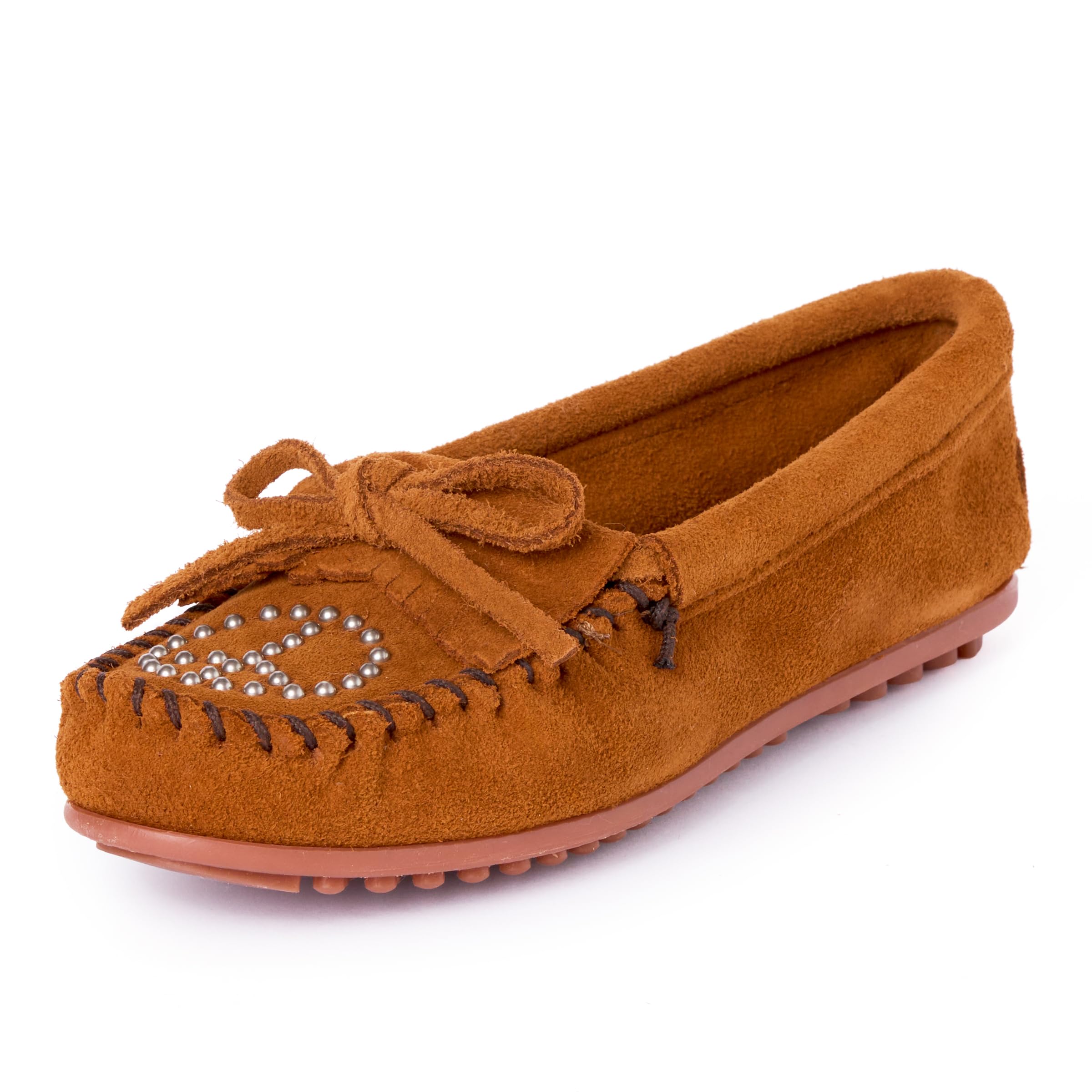 Minnetonka Women's Peace Moc Suede Studded Moccasins