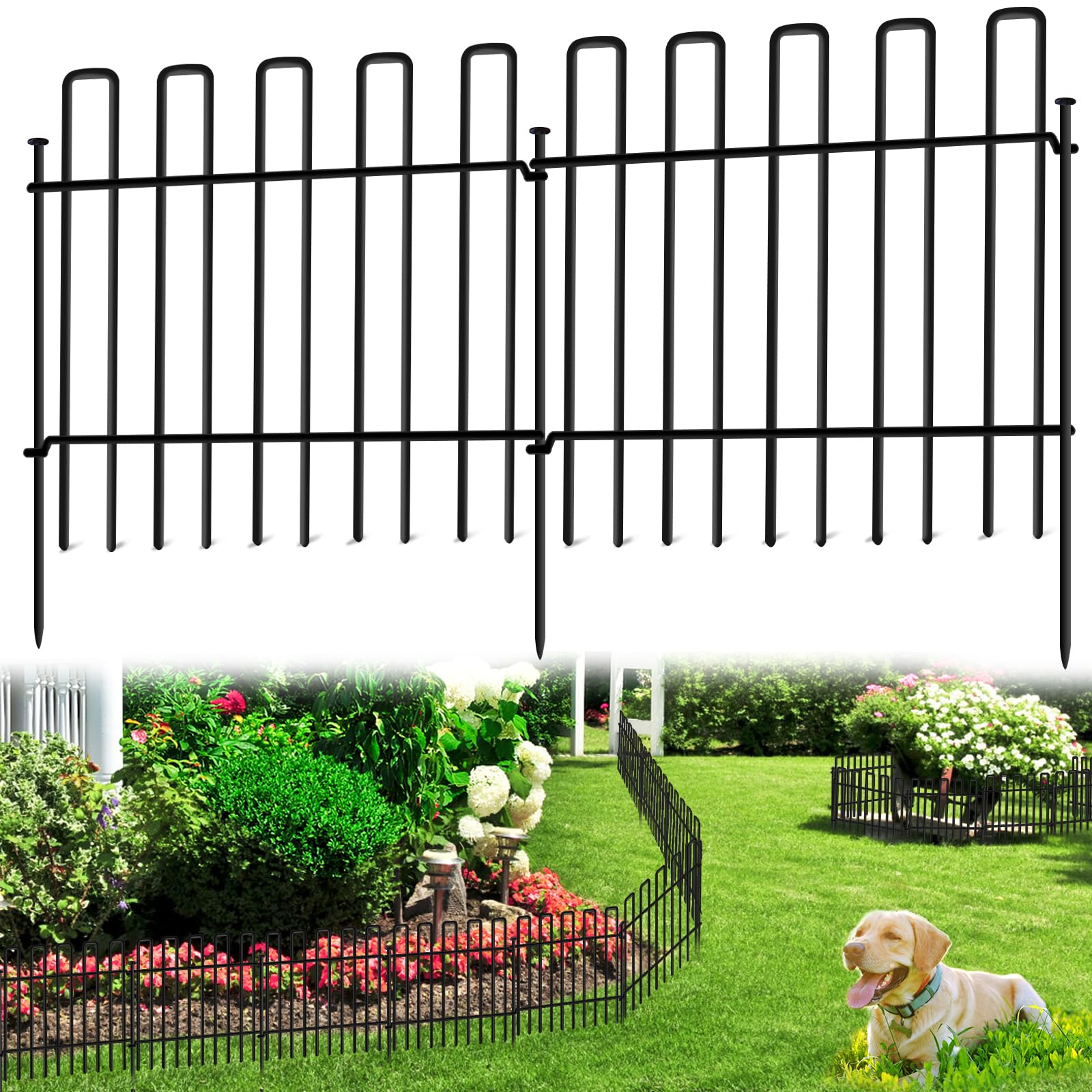 DIAOZAIT 26 Panels No Dig Animal Barrier Fence