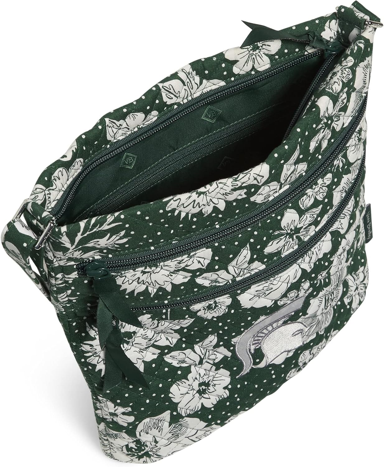 Women's Cotton Collegiate Triple Zip Hipster Crossbody Purse (Multiple Teams Available) - Image 3