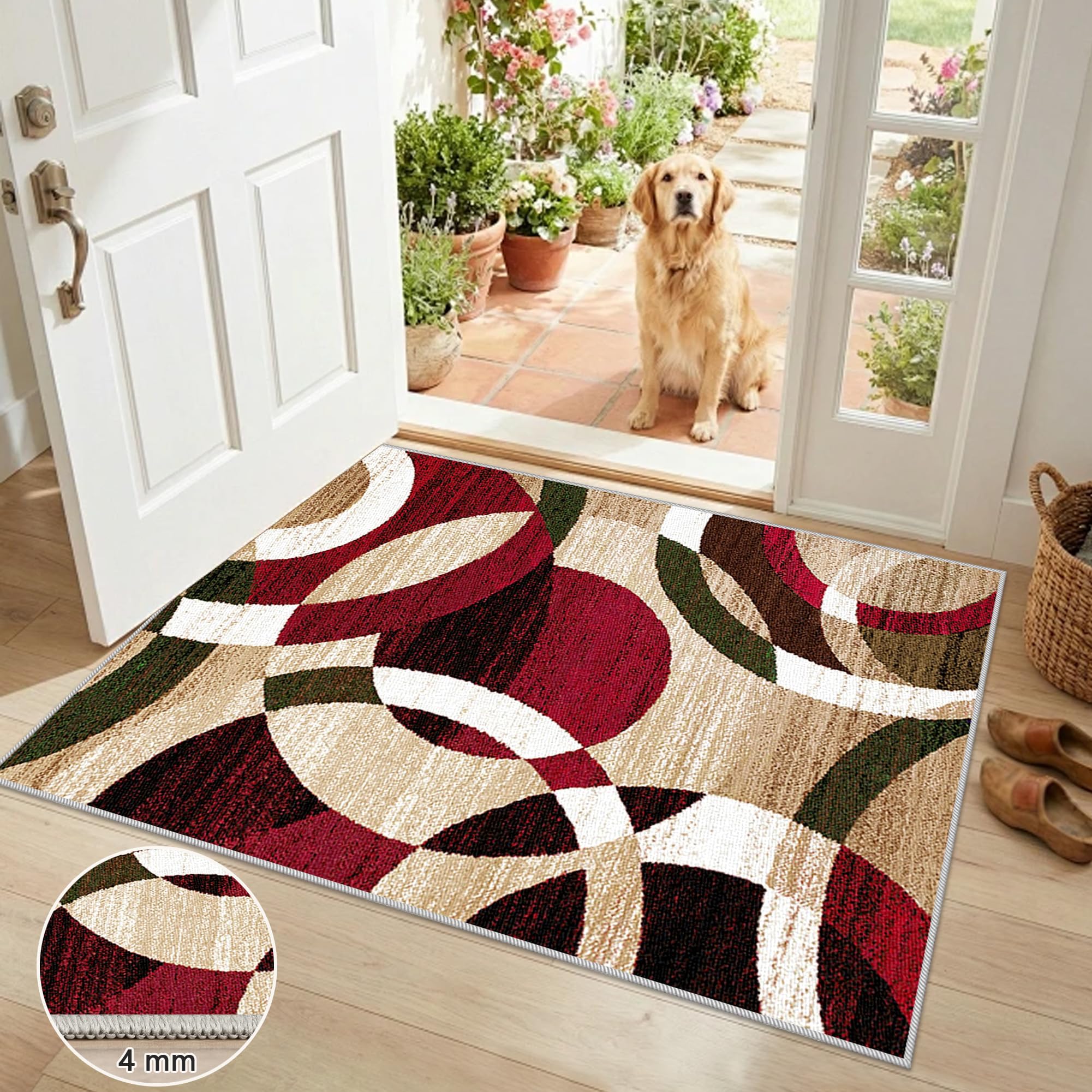 Dywan do salonu można prać w pralce 170 x 230 cm nowoczesny dywan do sypialni duży dywan do jadalni dywanik do sypialni dywan z krótkim włosiem do kuchni, sypialni, domowego biura