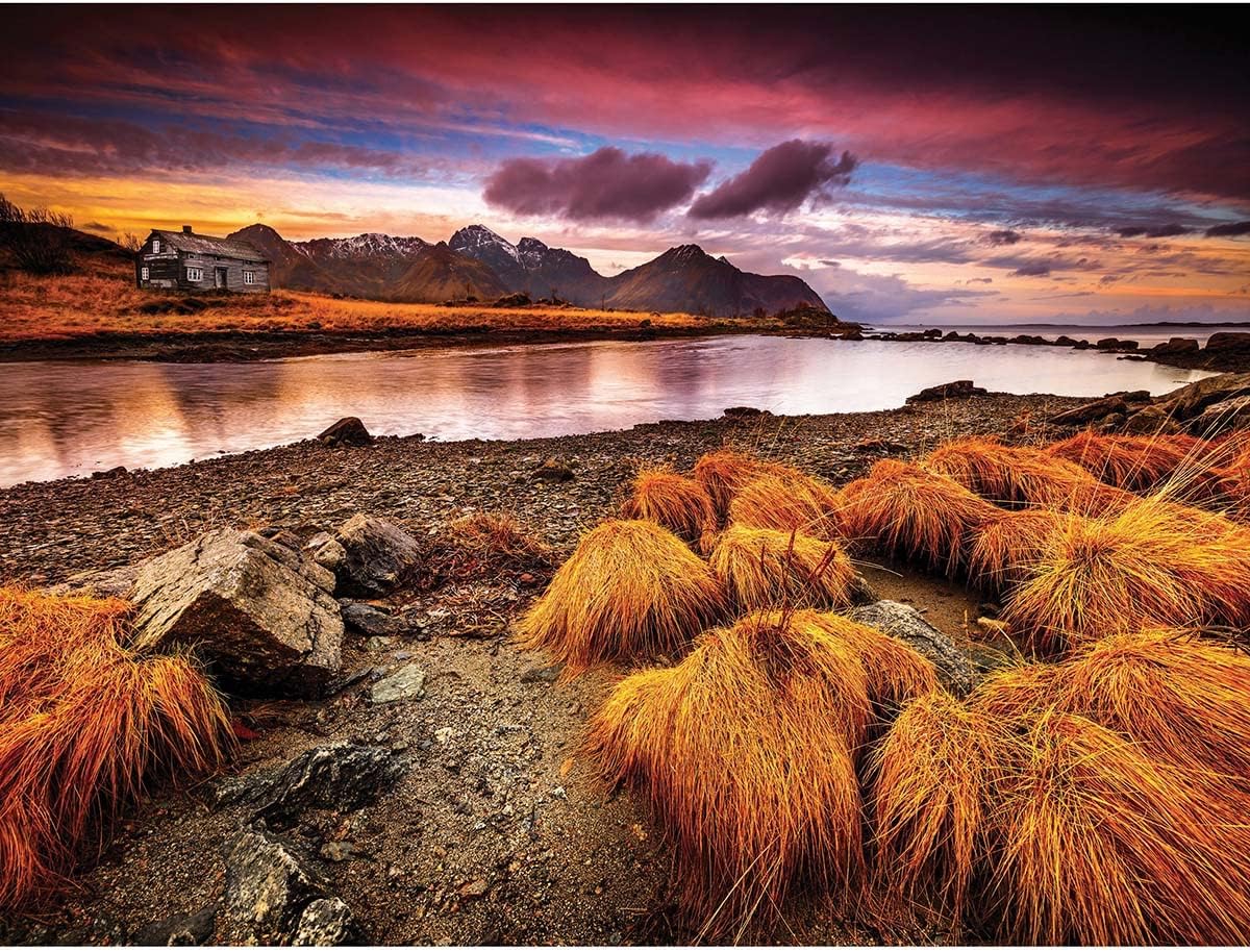1000 Piece Puzzle for Adults Postcard VESTVAGOY Norway 27X20 Photographic KI Puzzles Jigsaw, (02115-SB)