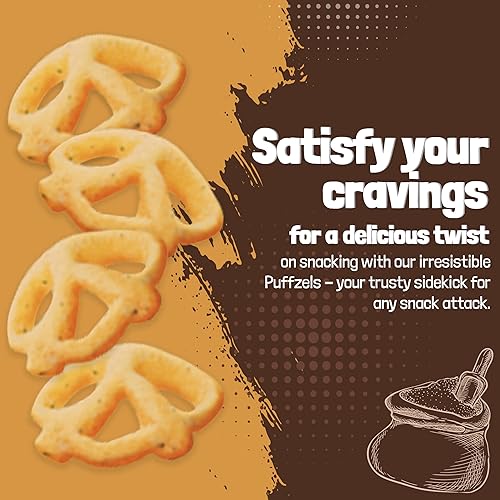 Miniatura 4 de Unique Snacks Puffzels Homestyle delicioso sabor a ajo y mantequilla con un divertido pretzel crujiente aperitivos sin gluten bolsas de 48 onzas
