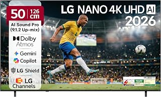 LG 126 cms (50 inches) NU87 AI Series Nano 4K Ultra HD Smart webOS LED TV 50NU870BPLA
