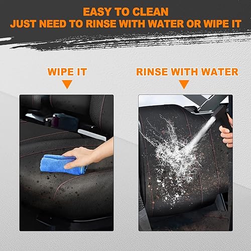 Miniatura 39 de BORDAN Funda de asiento UTV para Polaris Ranger 500 700 800 2002-2008 (solo asiento delantero), resistente al agua 1680D, protección completa, juego