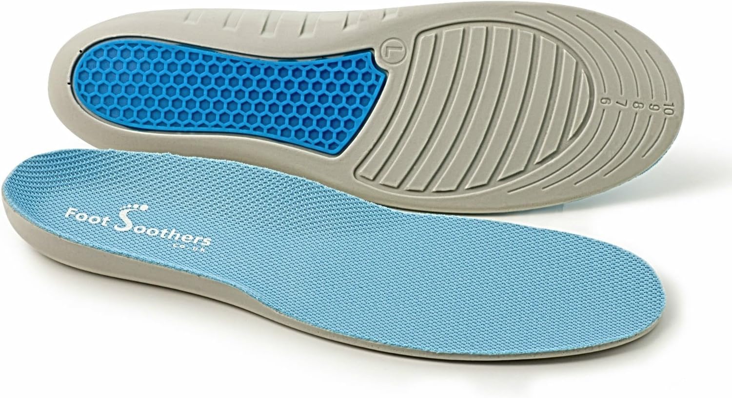 Foot Soothers™ Ulta Comfort IIX Orthotic Massaging Sports Gel Soft Insoles Dual Density Arch Supports Plantar Fasciitis Relief Heel Pain
