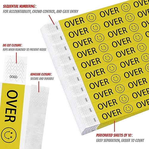 Miniatura 2 de Pulseras para eventos, pulseras personalizadas de 34 pulgadas, pulseras de papel personalizadas para fiestas con logotipo de texto, imagen impresa