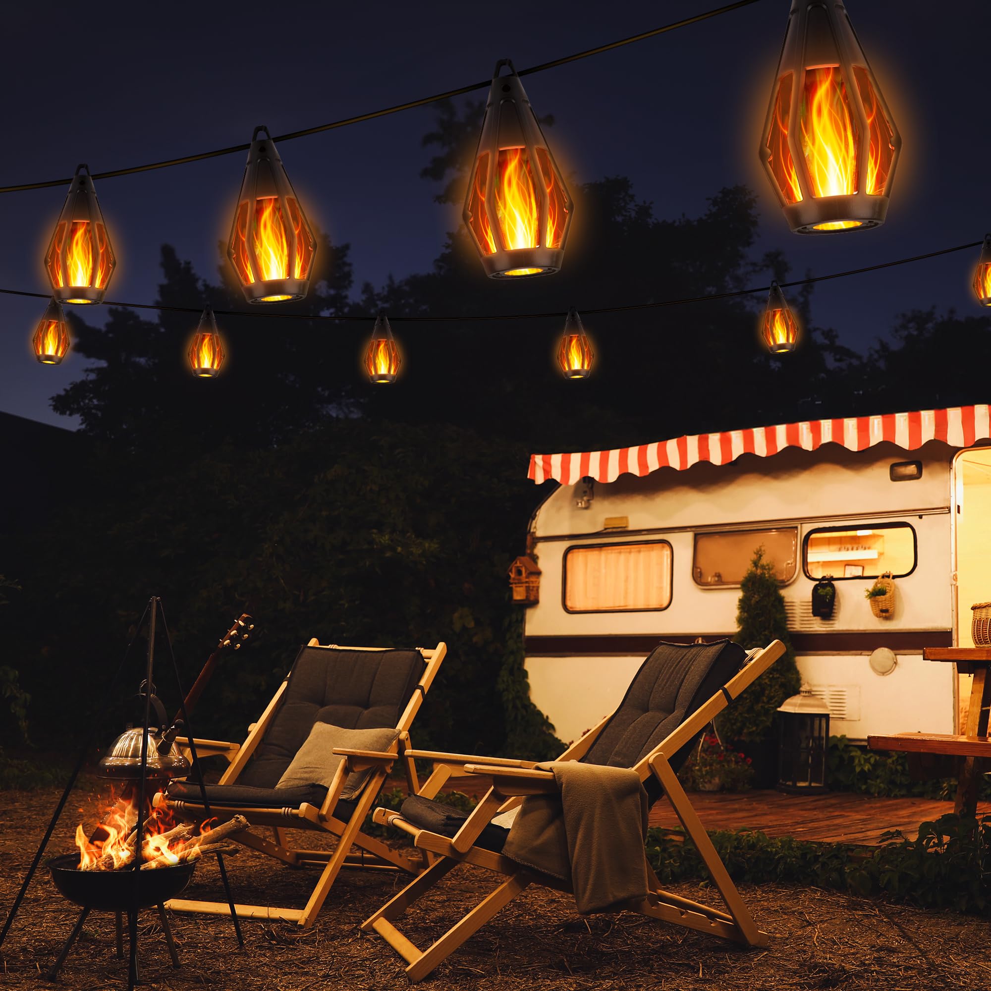 Barra luminosa solare con 15 LED, 12,6 m, per giardino, terrazza