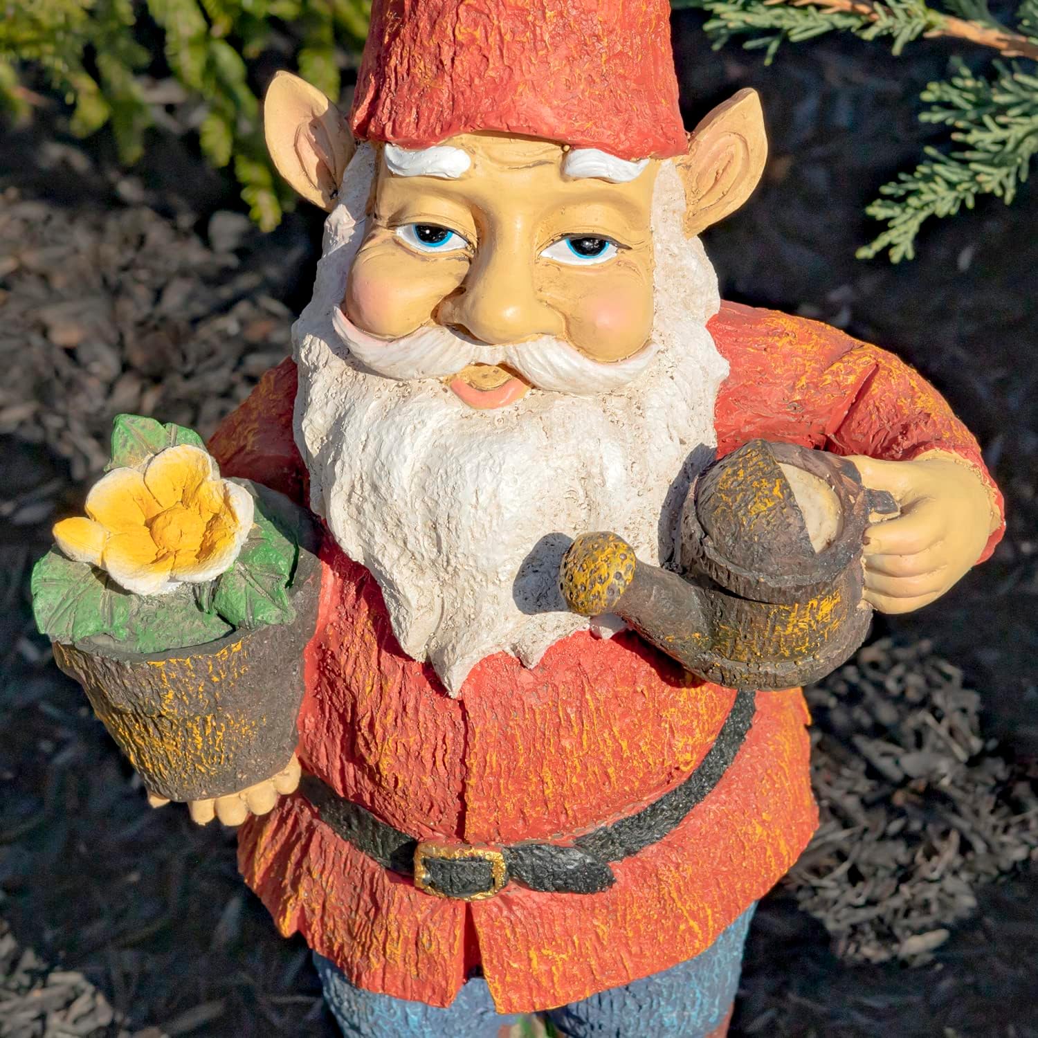 Zaer Ltd. Classic Spring Gnome Garden Statue in Assorted Styles (Gnome with Flower Pot)