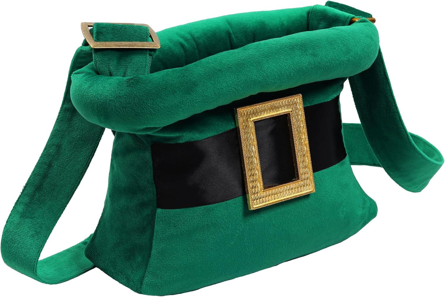 DAZCOS St. Patrick's Day Green Shoulder Bag for Women Hat Pack with Zipper and Adjustable Strap
