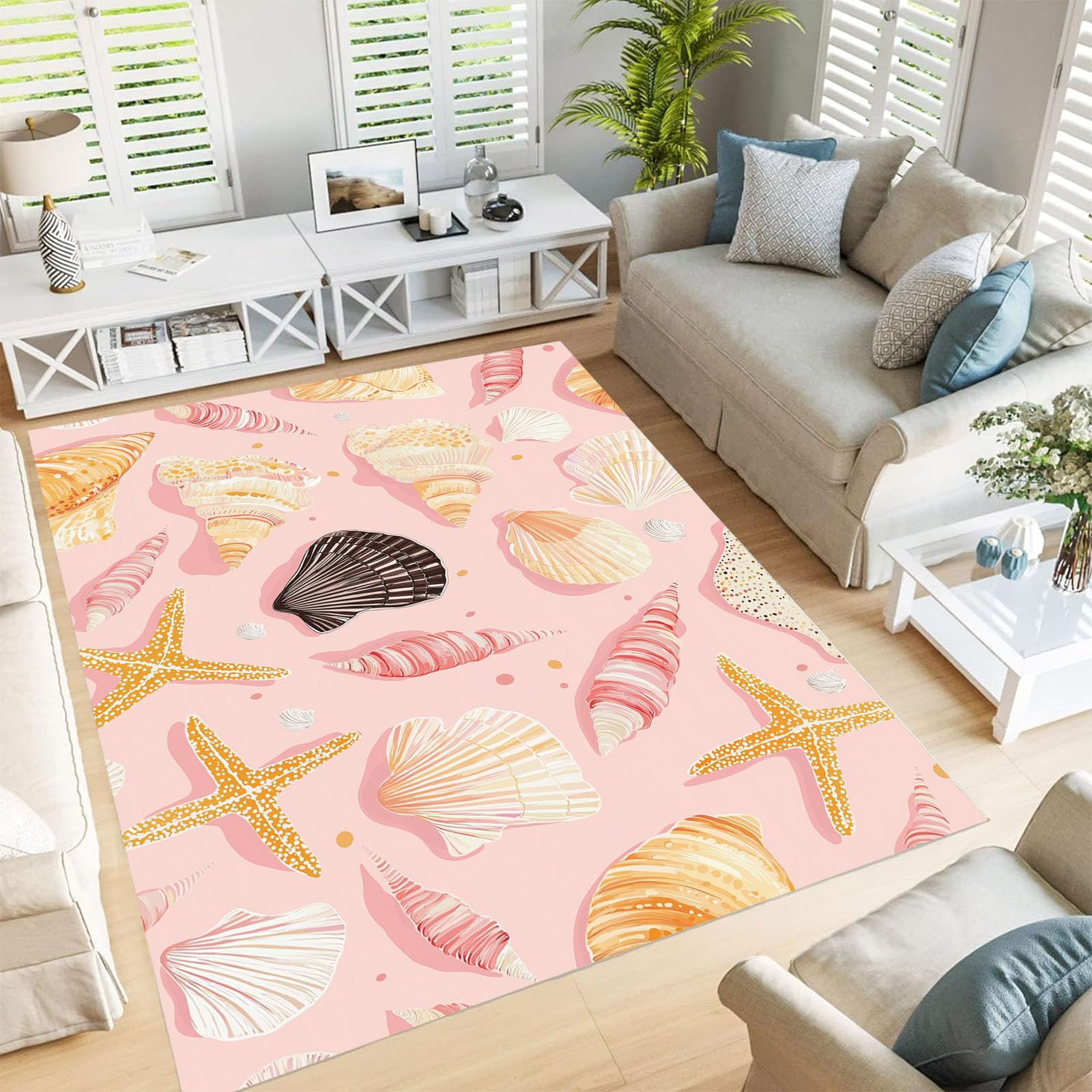 Grand tapis conque 200x300cm lavable pour canapé et dortoir étudiant