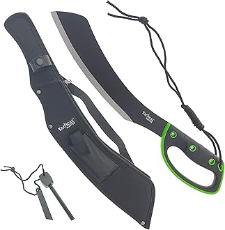 Tactical Master 20" Fixed Blade Machete with a Survival Fire Starter, for Camping, Tactical, Outdoor