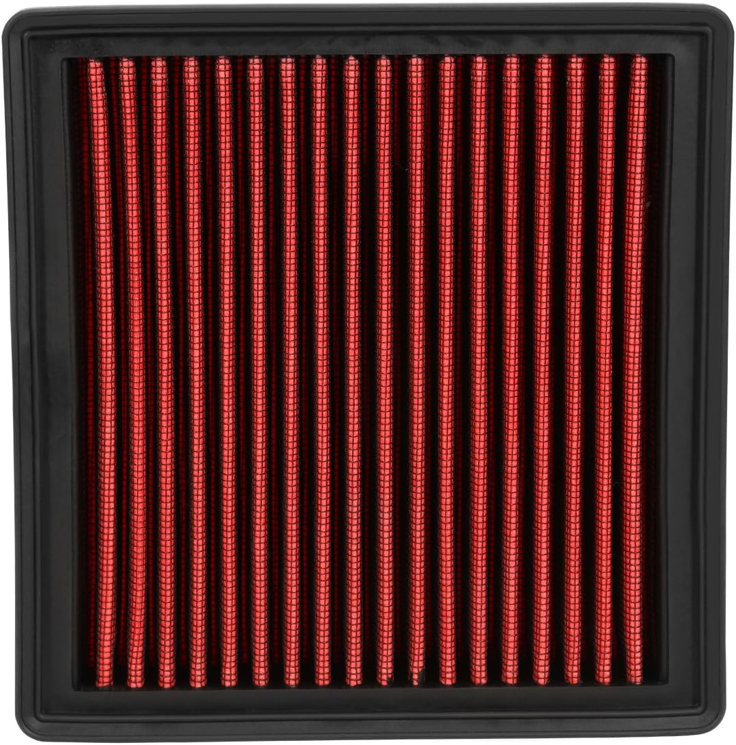 DNA Motoring AFPN-108-RD Clean Air Washable Drop In Panel Air Filter Enhance Engine Performance Power & Acceleration Improve [Compatible with 96-01 Honda Civic 1.6L CRV 2.0L]