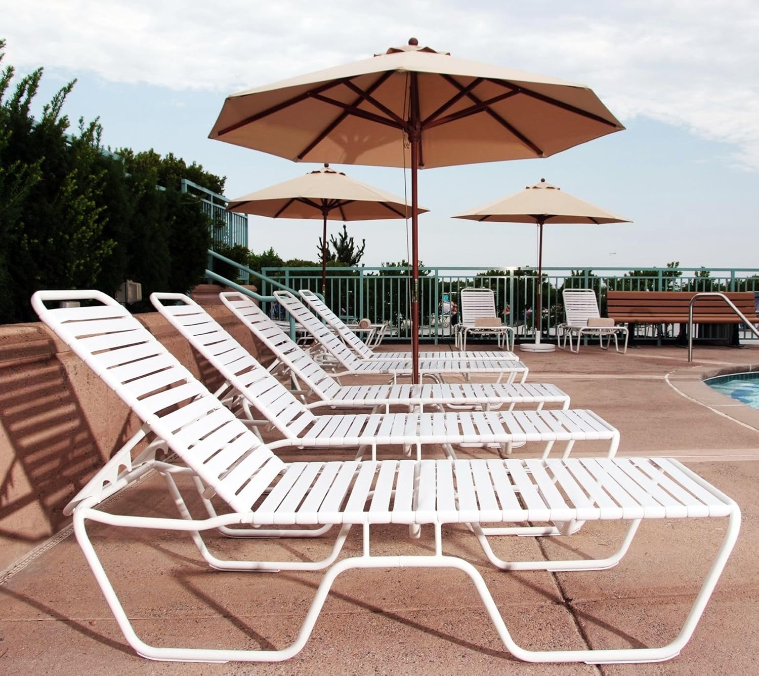 LukLoy Vinyl Straps for Patio Chairs Repair, 2 Pack 2" Wide x 20ft Long Replacement Straps with 40 Rivets, White