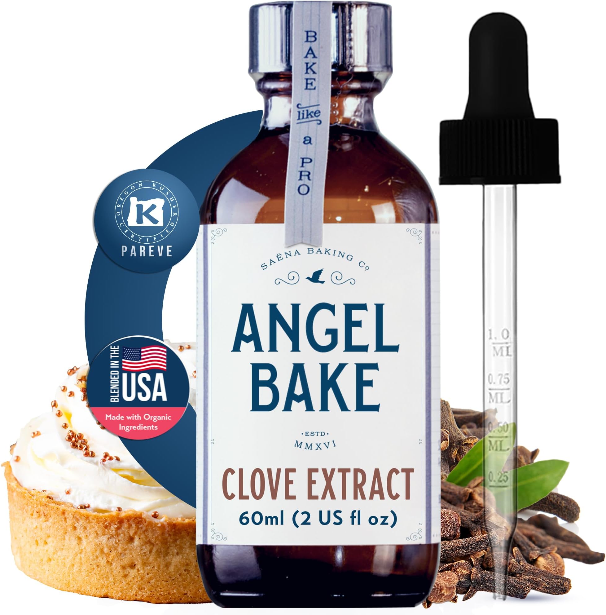 - Pure Clove Extract for Baking and Mixology- 100 Servings Premium Natural Flavoring for Cooking & Beverages - Kosher, Keto Friendly, Vegan, Gluten-Free Flavoring - (2 Oz Extract with Latex-Free Dropper)