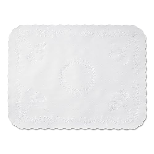 Hoffmaster TC8704471 - Bandeja de borde festoneado, papel bond, blanco, 16 58 x 12 34 (caja de 1000)
