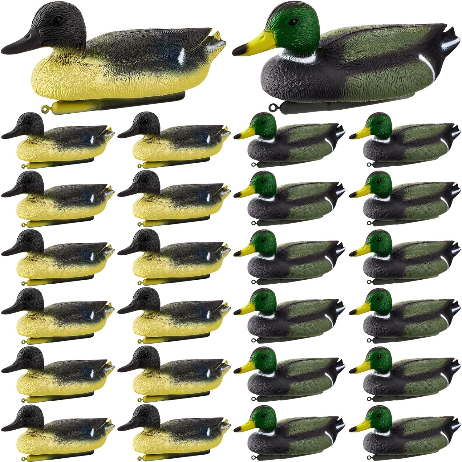 Woanger 24 Pcs Duck Decoys Goose Decoys Realistic Floating