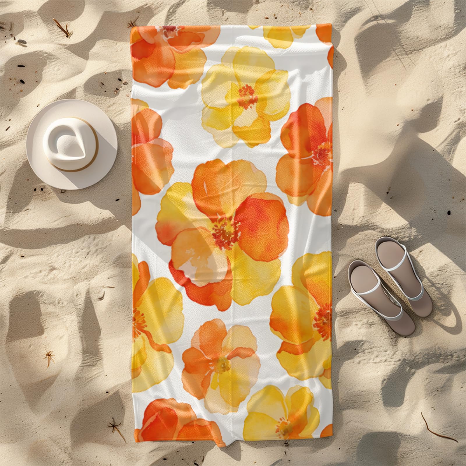 Fouta PlagePlage De La Mer Bleue Modèle Surdimensionné avec Diverses Tailles, Respirante et Portable, Parfaite pour Voyages Sorties Piscine et Usage Extérieur Quotidien 90x160 cm