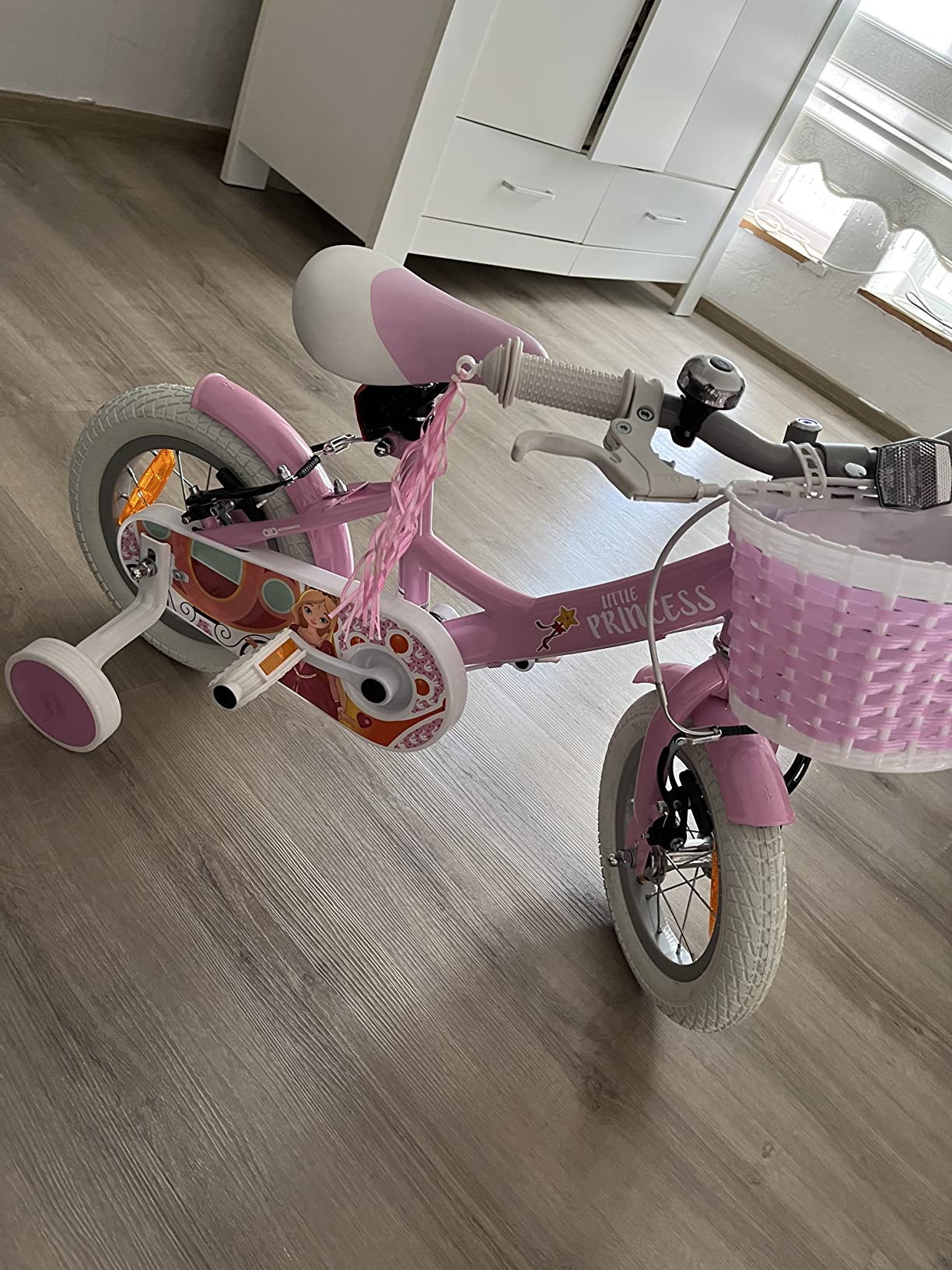 12 Zoll Kinderfahrrad Mit Stützrädern & Eltern-Griff – Für Jungen & Mädchen 2-4 Jahre | Max. 50 Kg | Leicht Montierbar